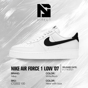 Nike Air Force 1 '07 'Blanco y Negro' Dropshipping, Zapatos Deportivos de Lujo para Hombre - Product Image 6