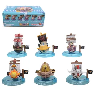 Figura de Anime, Juguete Coleccionable de <span class=keywords><strong>Manga</strong></span> Japonesa, Caja Sorpresa de 6 Piezas/Juego, 5-7 cm, Going Merry, Thousand <span class=keywords><strong>Sunny</strong></span>, Luffy, Barco de PVC - Product Image 2