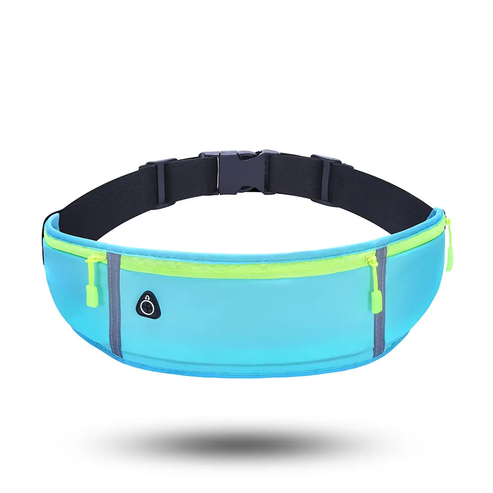 Expanded Pocket Running Belt Outdoor Sports Reflective Waist Bag Fitness Workout Belt