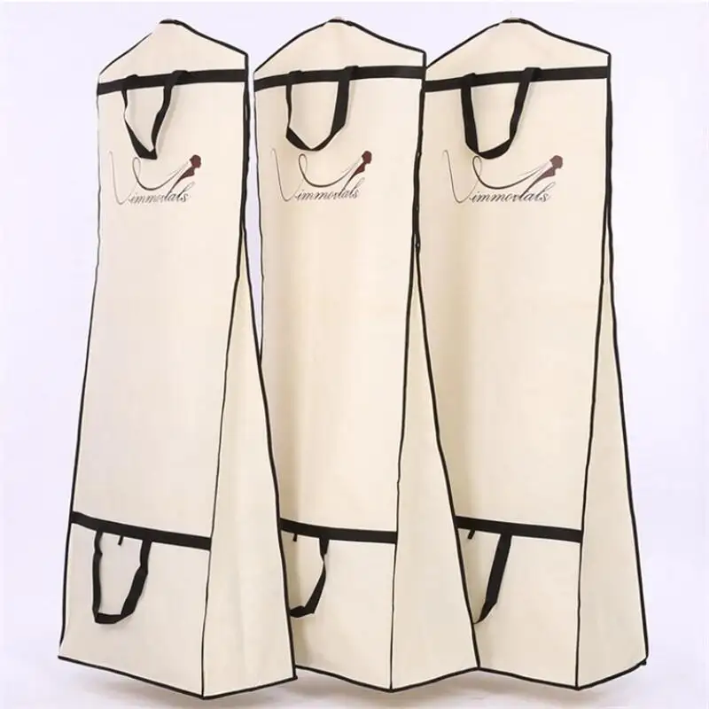 Customized non woven wedding dresses cover garment bag with logo