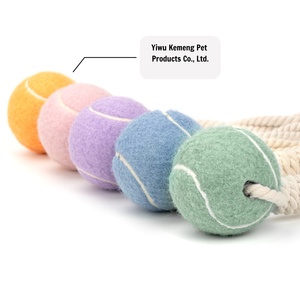 Hovicaed Nouveauté 2025 : Balle de tennis interactive pour animaux de compagnie, jouet à mâcher en caoutchouc pour le nettoyage des dents, jouet de traction pour chien, jouet en corde pour chien - Product Image 3