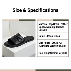 Yearning Women's Genuine Leather Outdoor Soft Breathable Comfort Anti-Slippery High Heel 2cm <b>EVA</b> Outsole Spring Summer Fashion - Product Image 6