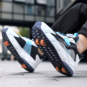 <span class=keywords><strong>Chaussures</strong></span> de roller à <span class=keywords><strong>roulettes</strong></span> amovibles 4 roues tendance pour étudiants, enfants et adolescents - Product Image 1