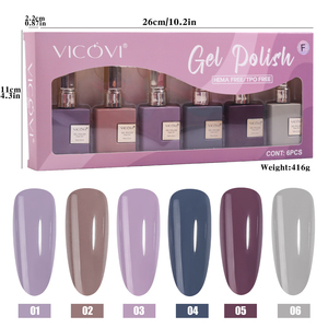 Esmalte de <span class=keywords><strong>Uñas</strong></span> en Gel UV Profesional, 6 Colores, 15 ml, Sin HEMA, Sin TPO, Estilo Otoño Invierno, Blanqueador de <span class=keywords><strong>Piel</strong></span>, Nuevo Estilo para Salón de Arte de <span class=keywords><strong>Uñas</strong></span> - Product Image 1