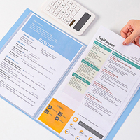 Porte-documents de présentation en plastique PP format A4, durable, imperméable, avec pochette de rangement et étui de présentation à motifs