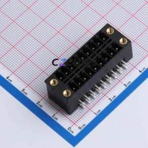 DB2ERHBM-3.5-2*9P-BK Plug-in Terminal Block Bent Lead Through Hole,P=3.5mm Board-to-Board / Socket - Closed Screw Fixing 2x9P - Product Image 1