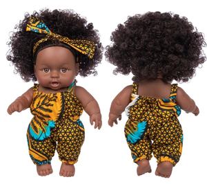 Poupée noire nouveau-né, jouet pour bébé fille, poupée africaine avec vêtements en tricot, jouets pour enfants - Product Image 4