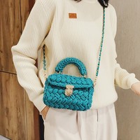 Kit de Material PU para Hacer Bolsos Cruzados de Moda Hechos a Mano, Cierre Abierto, Forro de Poliéster, Correa de Cadena, Otoño, Alta Calidad, Hyuna's