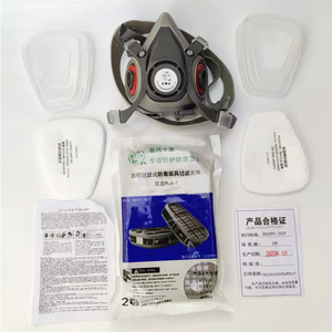6200 masque à gaz peinture par pulvérisation décoration mine de charbon masque de protection contre les gaz chimiques soudage double boîte masque anti-poussière - Product Image 6