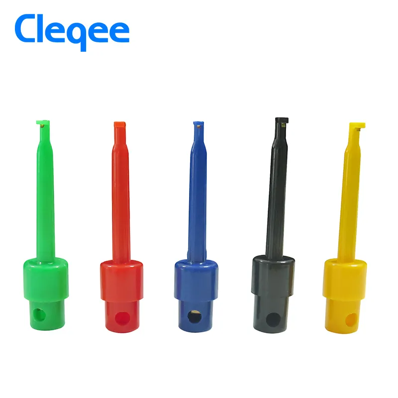 Cleqee-2 P5001 المتعدد الرصاص مسبار سلك كيت Grabbers SMT/SMD IC D20 كابل لحام الاتصال إلى 4 مللي متر banana plug اختبار هوك كليب