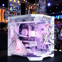 Gabinete de Computadora Personalizado de Anime DARLING in the FRANXX CODE:002 con Lateral Completo de Vidrio Templado, Caja de PC M-ATX Mini Semitorre para Gaming