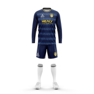 Langarm custom heren team sublimatie sport voetbal kleding uniform voetbal shirts - Product Image 1