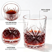 Ensemble de 6 tasses Qixiang Starry Sky, design moderne, verre sodocalcique, motif riz, pour infuser du thé et décorer la maison