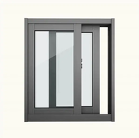 Ventanas Abatibles Modernas de Aluminio con Apertura Horizontal, Mosquitera Plegable de Acero Inoxidable, Cortina Colgante Resistente al Viento