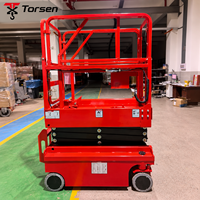 Plateforme de travail électrique portable mini-ciseaux élévatrice 300 kg 3 m 3,9 m 4,8 m pour la décoration et l'entretien