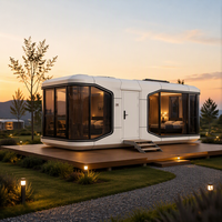 Micro-capsule spatiale pour hébergement, camping, hôtel, chambre à vue, maison-capsule spatiale en acier