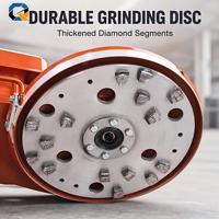 Ponceuse à double tête 540 mm pour terrazzo, époxy et béton, 6 disques, 4 kW, moteur à vitesse variable 380 V, haute performance