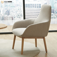 Chaise de salon de luxe moderne avec bras en tissu de velours Chaise de loisirs pour salle à manger, chambre à coucher, hôtel pour salon et bureau