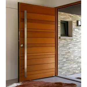 Wooden main entrance door front entry doors hardwood pivot door design