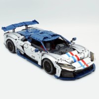 Guly 10656 Nuevo MOC Superauto Aerodinámico Escala 1:8 3998 Piezas Bloques de Construcción Mecánicos Kit Coleccionable DIY para Aficionados Adultos