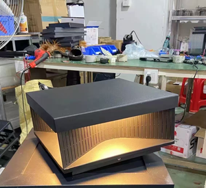 עמוד תאורה סולארי מודרני, מתאים לכניסות וילות ועמודים דקורטיביים, מנורת שער ראשי, תאורת עמוד חיצונית - Product Image 4