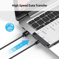 Câble Micro USB de charge rapide 2.4A 480 Gbps avec blindage tressé et gaine en PVC pour téléphones Android et transfert de données informatiques (vente en gros)