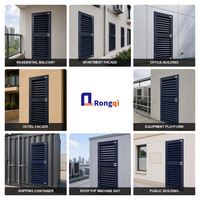Cache-climatiseur extérieur en aluminium thermolaqué avec volet à persiennes, protection contre les intempéries, couleur personnalisée