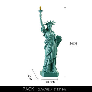 Statue de la liberté pour femme, modèle grandeur nature, décoration en résine, maison, salon, bureau, armoire à vin, cadeaux d'ange peints - Product Image 6