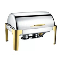 Plats chauffants à couvercle roulant 13QT pour buffets, réceptions, anniversaires, mariages, Noël