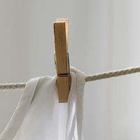 Pinces à linge en bois à prise douce pour chaussettes et bavoirs délicats de bébé - Petites pinces antidérapantes pour vêtements de nourrisson, organisateur multifonctionnel pour salle de bain