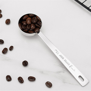 1 Tablespoon 15 ml Stainless Steel Metal Coffee Bean <b>Measuring</b> <b>Spoon</b> for Ground Coffee, Loose Tea and Powder - Product Image 1