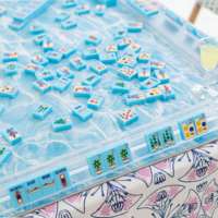 Tuiles de Mahjong américaines en acrylique de haute qualité Blue Coast Holiday, 160 pièces, coffret cadeau pour la maison, pour le divertissement et les jeux de société