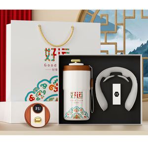 Set de Regalo con Temática de Buena Suerte con Botella de Agua de Acero Inoxidable y Ventilador de Masaje Cervical para el Año Nuevo Chino - Product Image 2