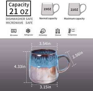 Taza de café grande de cerámica, dorada, rosa, para oficina y hogar, lavavajillas y microondas, novedad de <span class=keywords><strong>2022</strong></span> - Product Image 3