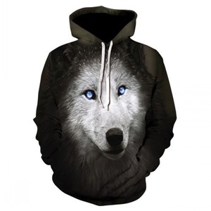 <span class=keywords><strong>Felpe</strong></span> da uomo di marca lupo moda popolare <span class=keywords><strong>felpe</strong></span> con stampa 3D divertente Hip HOP Streetwear per novità autunnale con cappuccio - Product Image 5