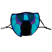 Idée de nouveaux produits 2021, masque lumineux LED à 7 couleurs pour fête costumée d'Halloween