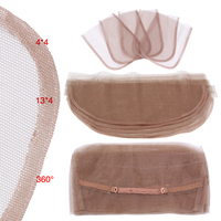 Nouvel arrivage 2x4 2x6 4x4 Swiss Lace Closure Frontal Base pièce de filet à cheveux tissé à la main pour la fabrication de perruques en dentelle bonnet Closure accessoire de perruque