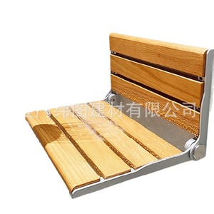 Ash wood bathroom folding stool <b>shower</b> <b>chair</b> toilet wall-mounted <b>shower</b> <b>chair</b> elderly non-slip <b>shower</b> stool bathing seat - Product Image 4