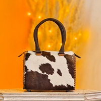 Sac de voyage mini Speedy vintage en cuir véritable marron et blanc, fourrure, fait main, tendance, pour femme, idéal été, vente chaude