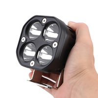 Projecteur de travail LED carré 3 pouces 40W IP67, phare antibrouillard tout-terrain, couleurs jaune et blanc, accessoires pour moto et voiture