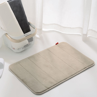Tapis de bain en mousse à mémoire de forme, super doux, absorbant, antidérapant, séchage rapide, lavable en machine, tapis de sol pour baignoire et douche