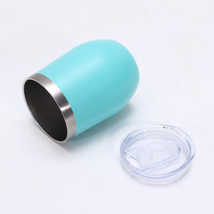 Taza de <span class=keywords><strong>Cerveza</strong></span> de Acero Inoxidable con Aislamiento al Vacío, Ecológica, en Forma de Huevo, de 12 oz, con Tapa - Product Image 2