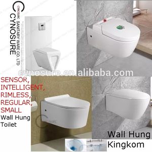 WC intelligent suspendu au mur avec couvercle de siège à fermeture et chasse d'eau automatiques - Product Image 4