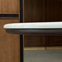 Table à manger en marbre minimaliste italienne DEGAS, pièce de designer pour villas, grandes maisons, mobilier haut de gamme imperméable pour la maison