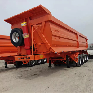 รถดัมพ์ดีเซลแบบอัตโนมัติรูปตัวยู ขนาด 40-50 ตัน โครงเหล็กกล้าคาร์บอน ประตูท้ายแบบเปิดได้ สำหรับบรรทุกทราย รถพ่วงกึ่งพ่วงแบบมีกล่องบรรทุกด้านหลัง - Product Image 1