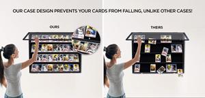 Cadre <span class=keywords><strong>photo</strong></span> en bois, vitrine verrouillable à 36 compartiments pour cartes à collectionner de basket-ball, football, hockey, protection UV, <span class=keywords><strong>verre</strong></span> cristal - Product Image 2