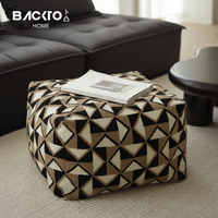 Housse de coussin de sol moderne de luxe pouf décoratif pour la maison tabouret brodé pouf canapé salon décor coussin de siège repose-pieds