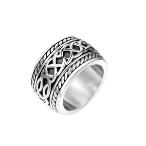 yunnique Celtic Dragon Pattern <b>Titanium</b> Steel <b>Ring</b> Men's Thumb <b>Ring</b> Cross Design Gift Jewelry Fashion <b>Ring</b> JZ0018 - Product Image 5