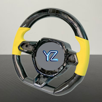Volant de voiture personnalisé YZ en fibre de carbone avec revêtement en cuir jaune pour Lamborghini Huracan LP610 Aventador Urus, amélioration de l'intérieur