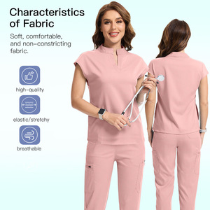 Ensemble de Blouse et Pantalon Médical <span class=keywords><strong>pour</strong></span> Femme, Tenue d'Infirmière et de <span class=keywords><strong>Médecin</strong></span>, Modèle Évasé Personnalisable, Vente en Gros - Product Image 4